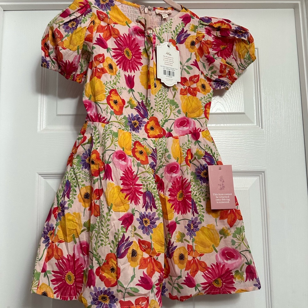 Ivy City Co mini Fleur Multicolor Floral Puff-Sleeve Dress